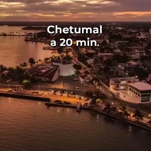 Hermosa vista aérea de Chetumal, a 20 min. de Laguna Guerrero